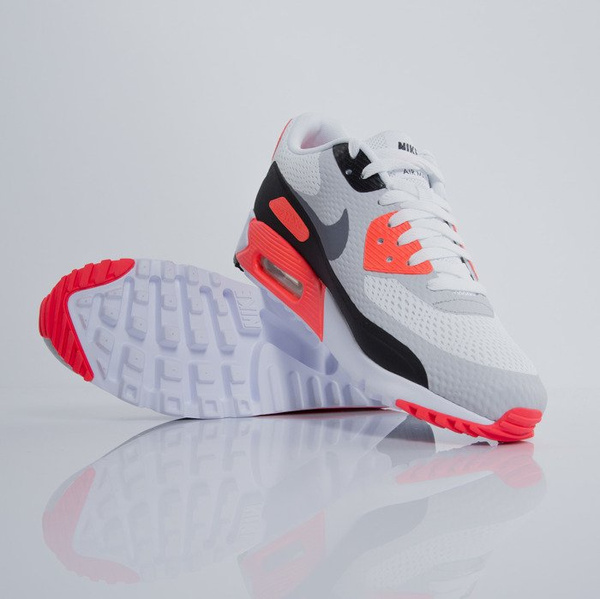 Sneakers buty Nike Air Max 90 Ultra Essential white / cool grey - infrared - black (819474-106)