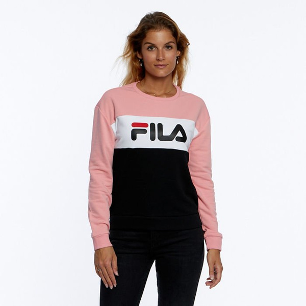 Bluza damska Fila Leah Crew Sweat Women black quarz pink bright white Bludshop sklep online
