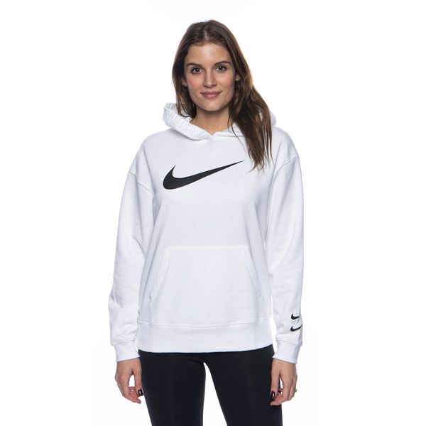 Women Sweatshirt Nike W NSW Swoosh Hoodie FT white | Bludshop.com