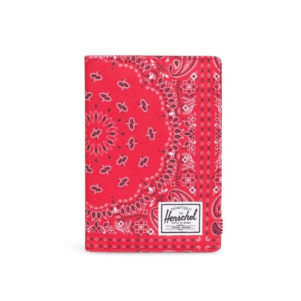 Herschel Raynor Passport Holder red bandana 1015201249