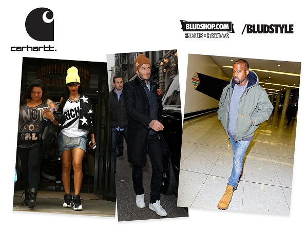 Rihanna i David Beckham w czapkach Carhartt