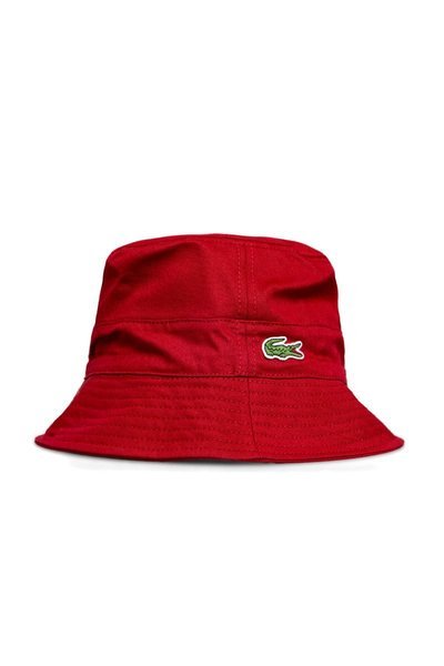 red lacoste bucket hat