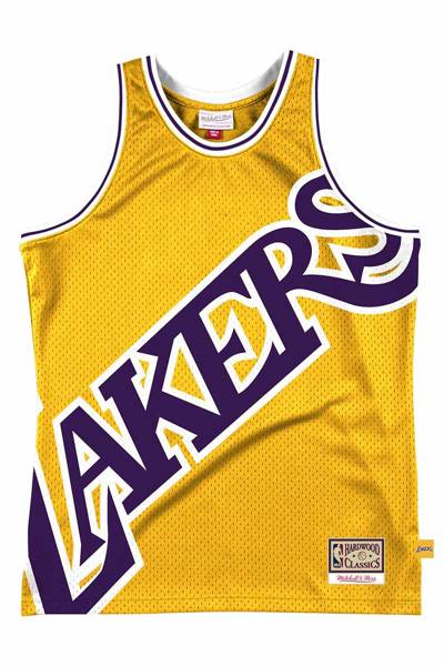 Men's Mitchell & Ness Magic Johnson Gold/Purple Los Angeles Lakers Hardwood  Classics Tie-Dye Name & Number Tank Top