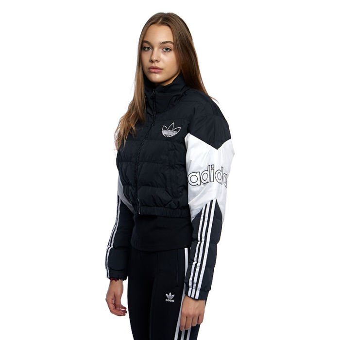 Adidas Originals WMNS Jacket Cropped Puffer black/white | Bludshop.com