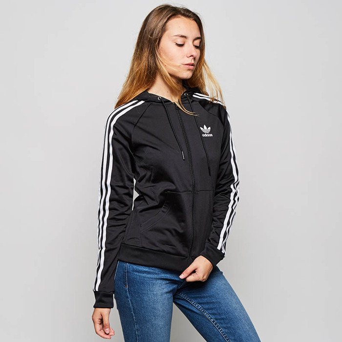 Adidas Originals women sweatshirt Slim FZ Hoodie black | Bludshop.com