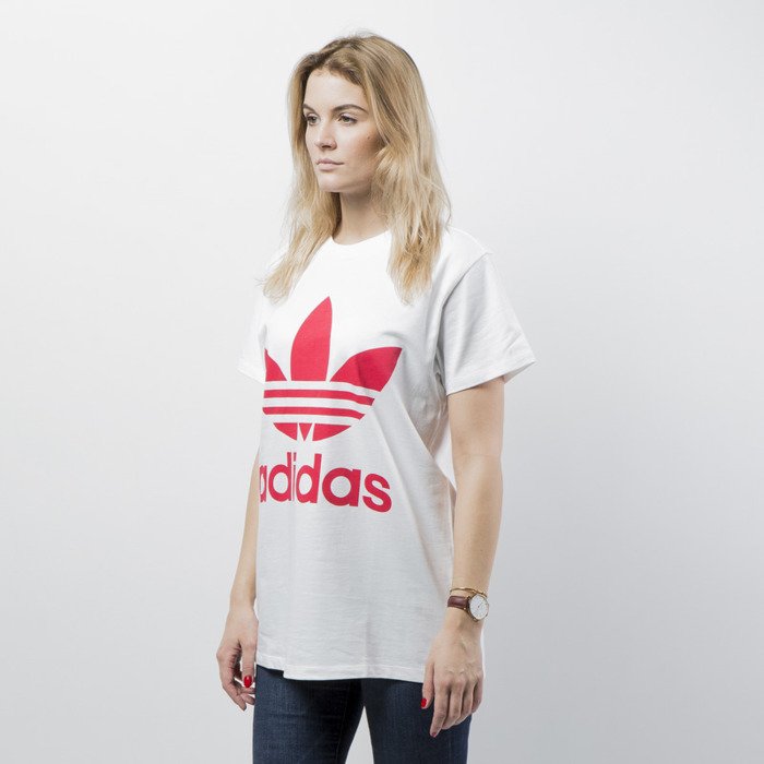 Adidas Originals women t-shirt Big Trefoil Tee white CY2275 | Bludshop.com