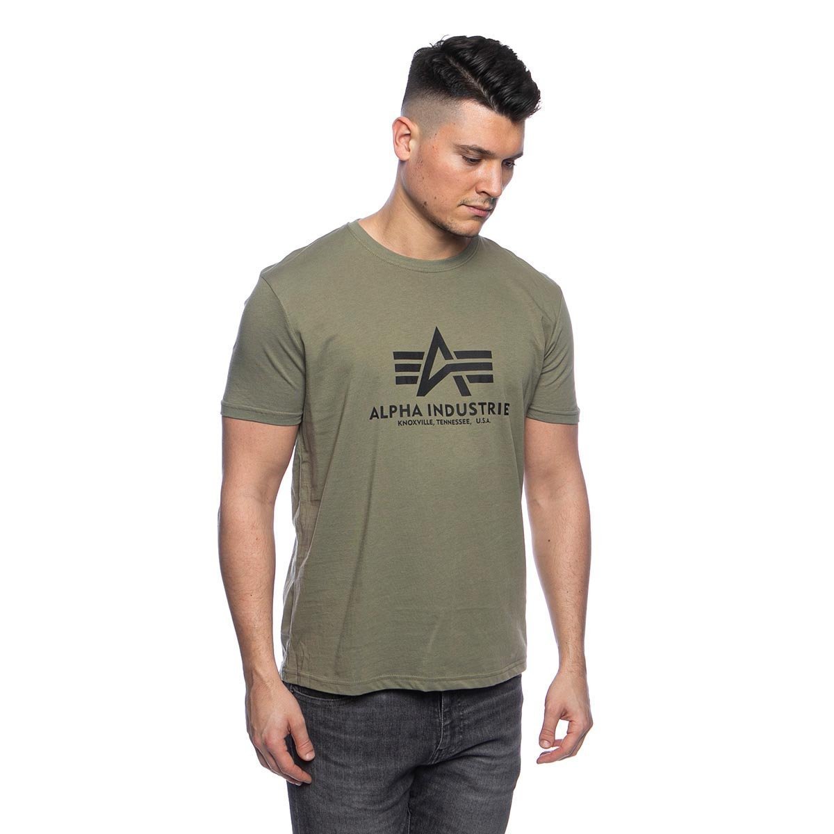 olive Alpha Basic Industries T-shirt