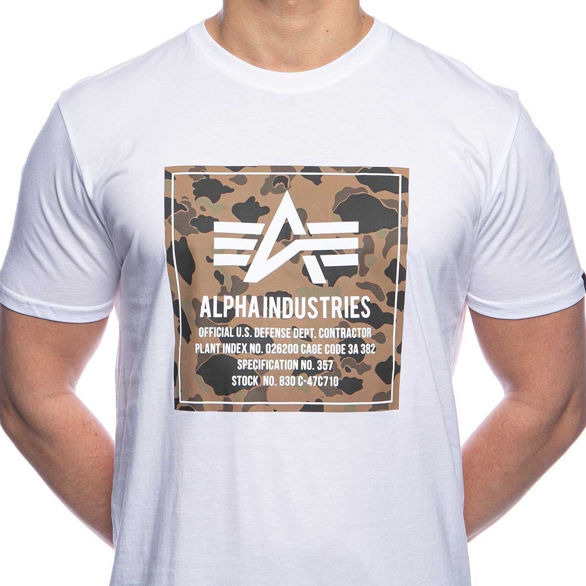 Alpha Industries Camo Block T-shirt white