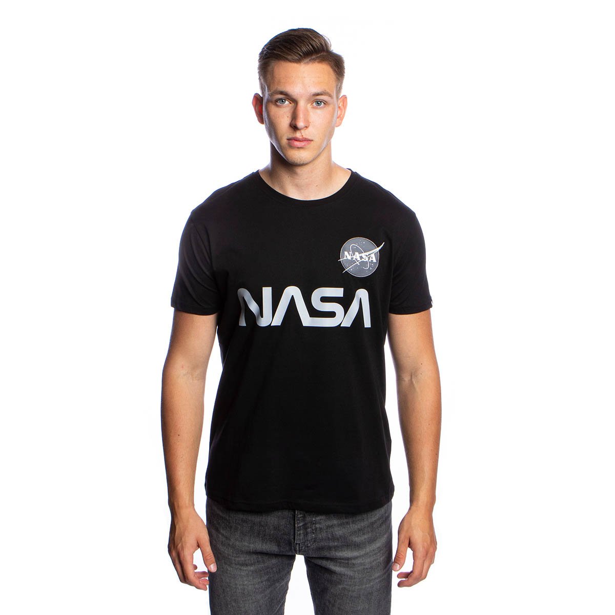 Alpha Industries T Shirt Nasa Reflective T Black