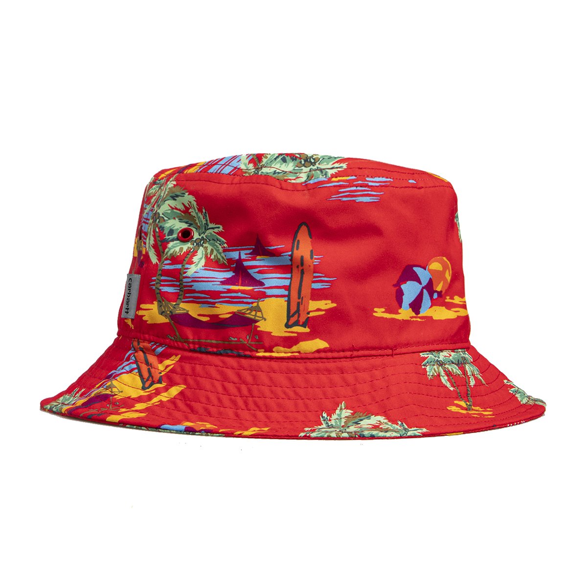 Carhartt WIP Beach Bucket Hat beach print/etna red | Bludshop.com