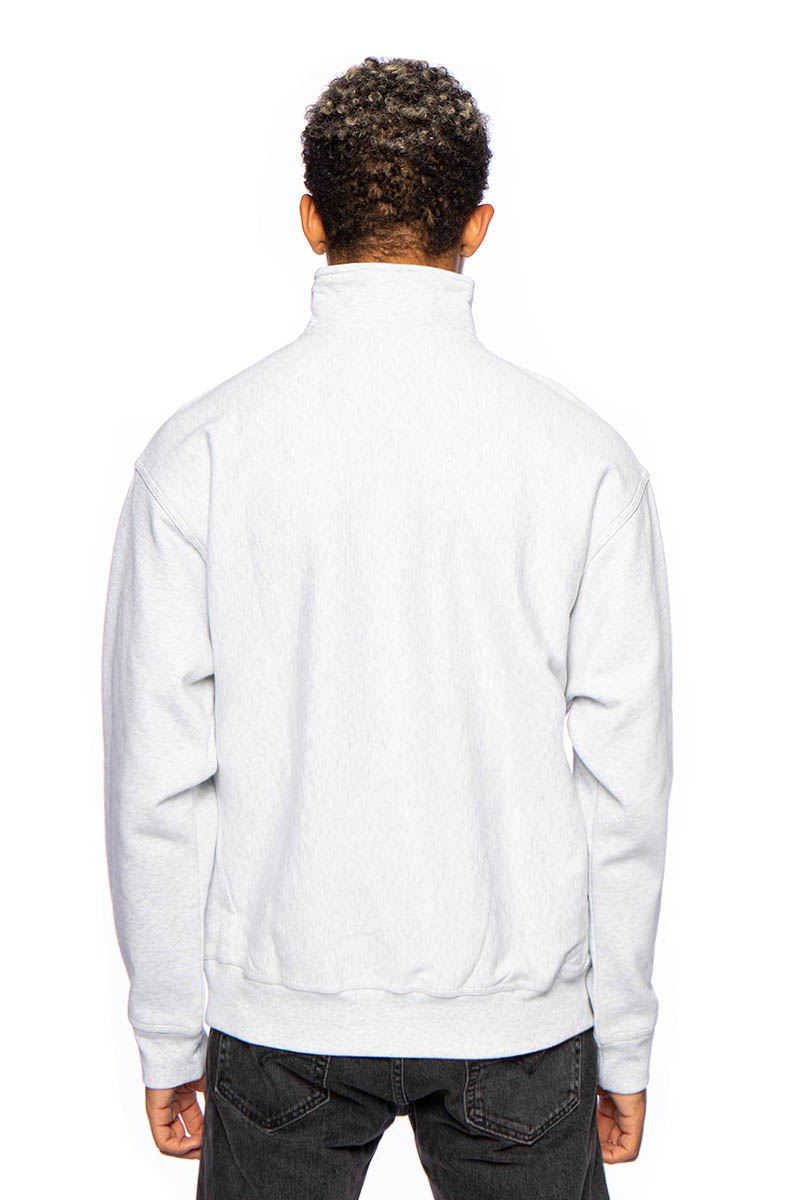 Carhartt wip half zip american script sweat ash online heathe