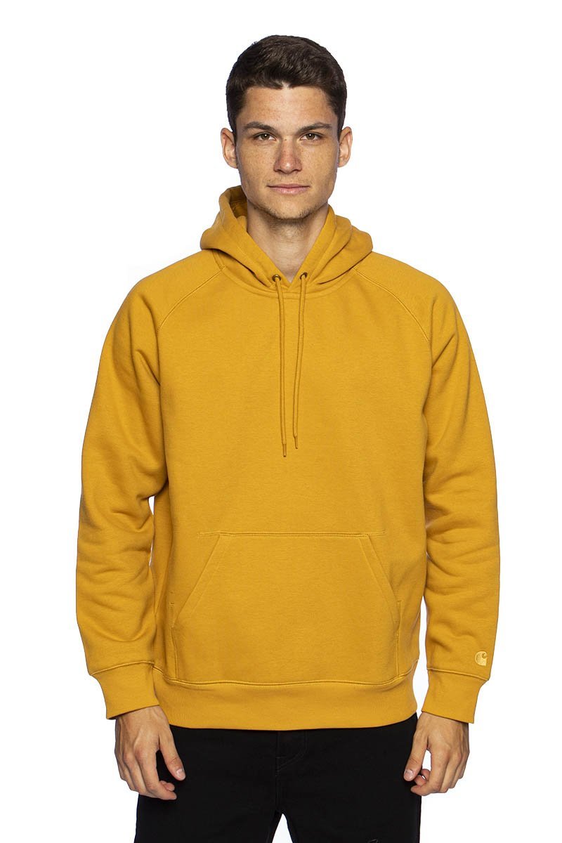 Carhartt WIP Hooded Chase Sweat helios/gold | Bludshop.com