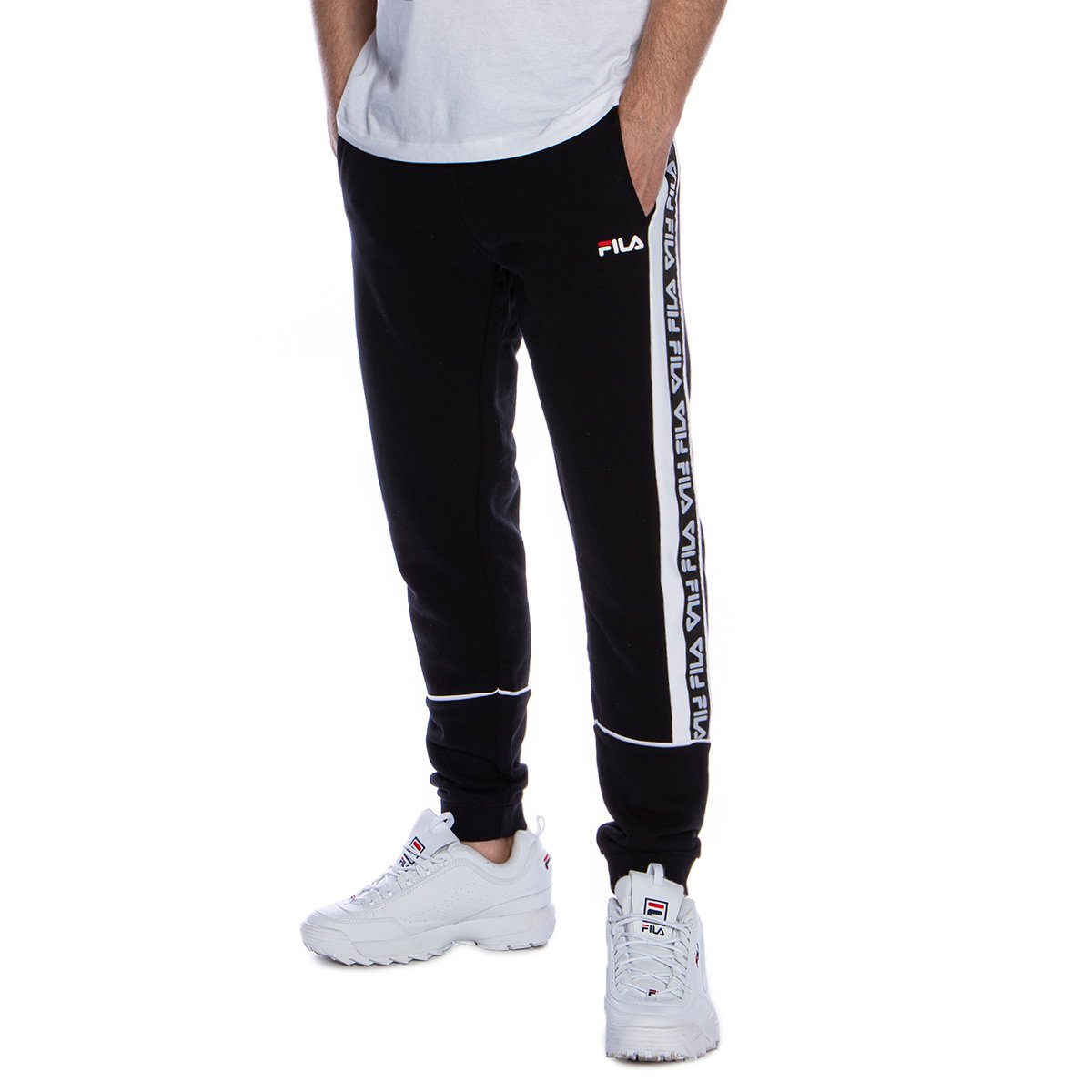 Fila white sweatpants best sale