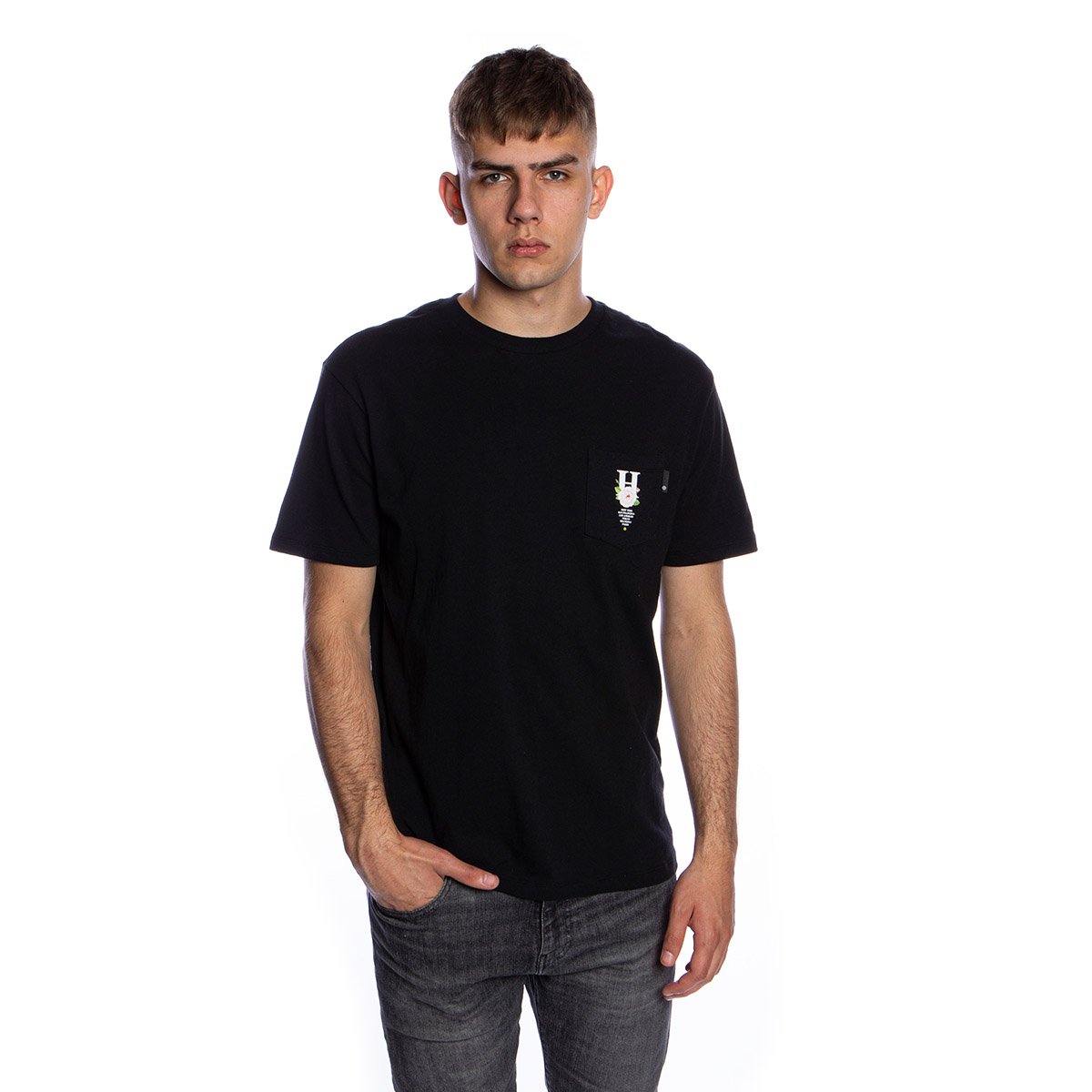 HUF Central Park S S Pocket Tee black Bludshop