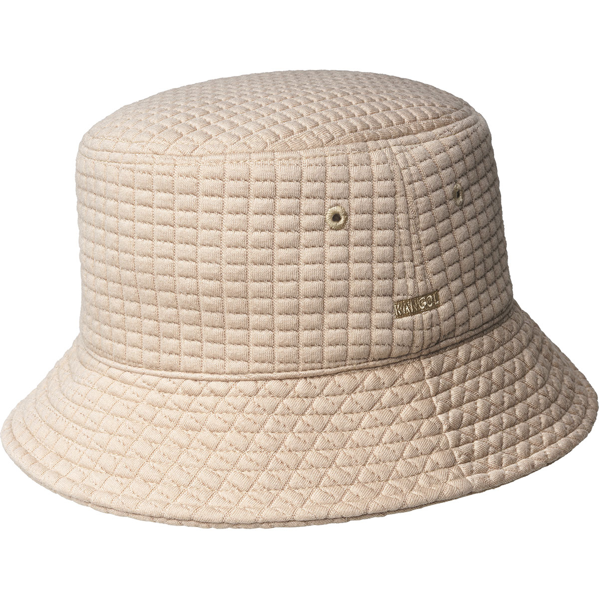 Kangol Check Quilt Bucket beige | Bludshop.com