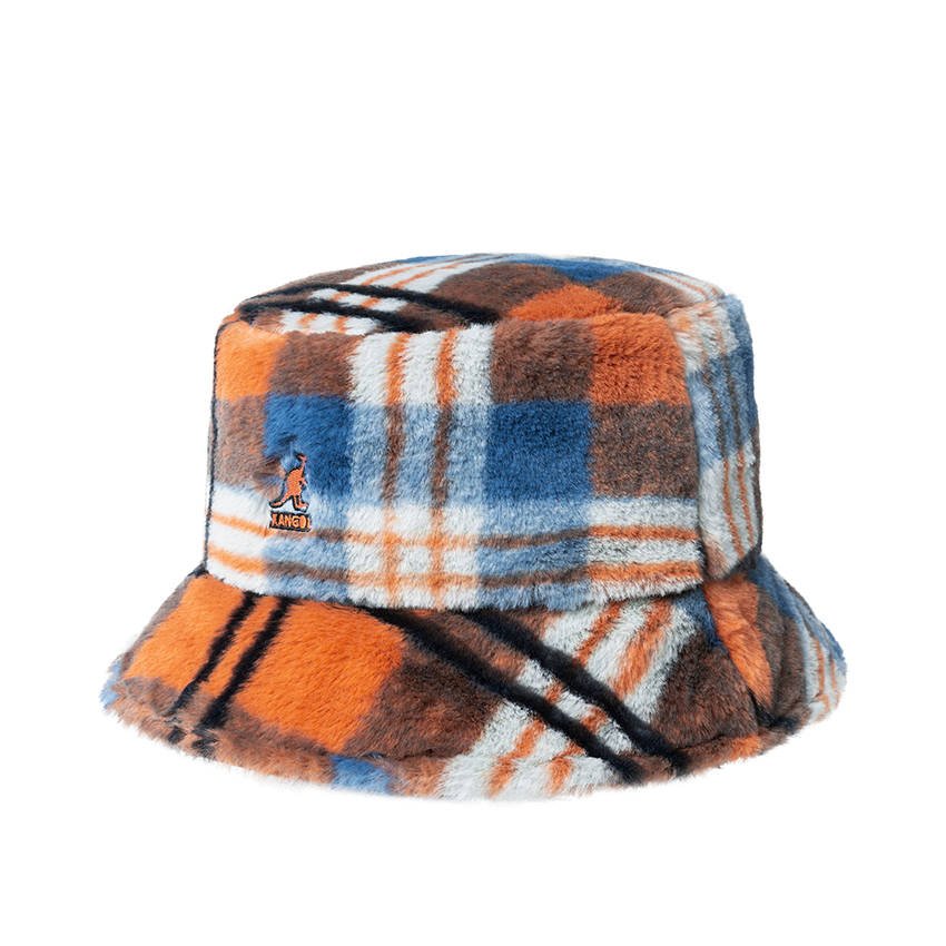 Kangol Faux Fur Bucket Hat orange | Bludshop.com