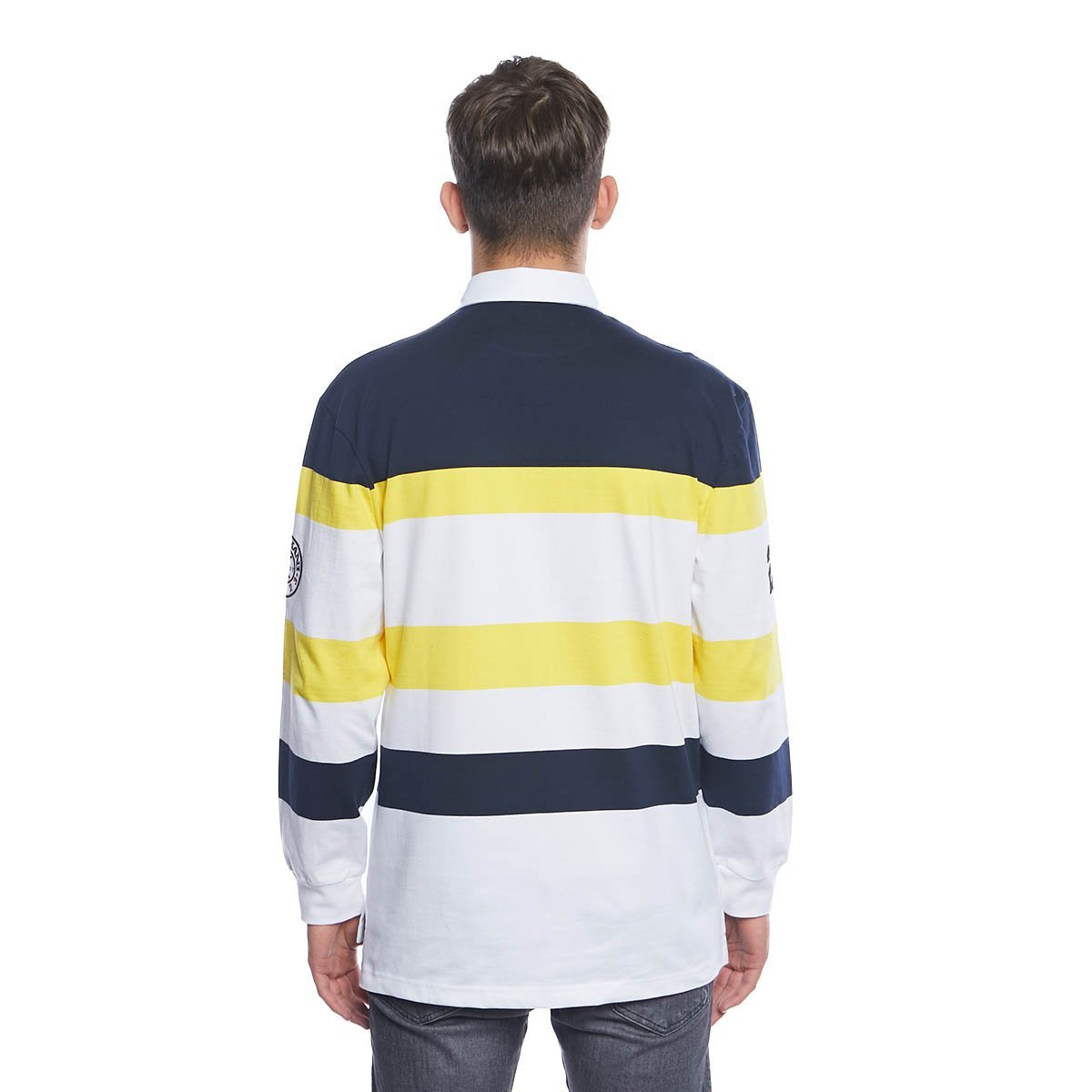 Karl Kani Longsleeve Block Rugby Shirt navy/yellow/white