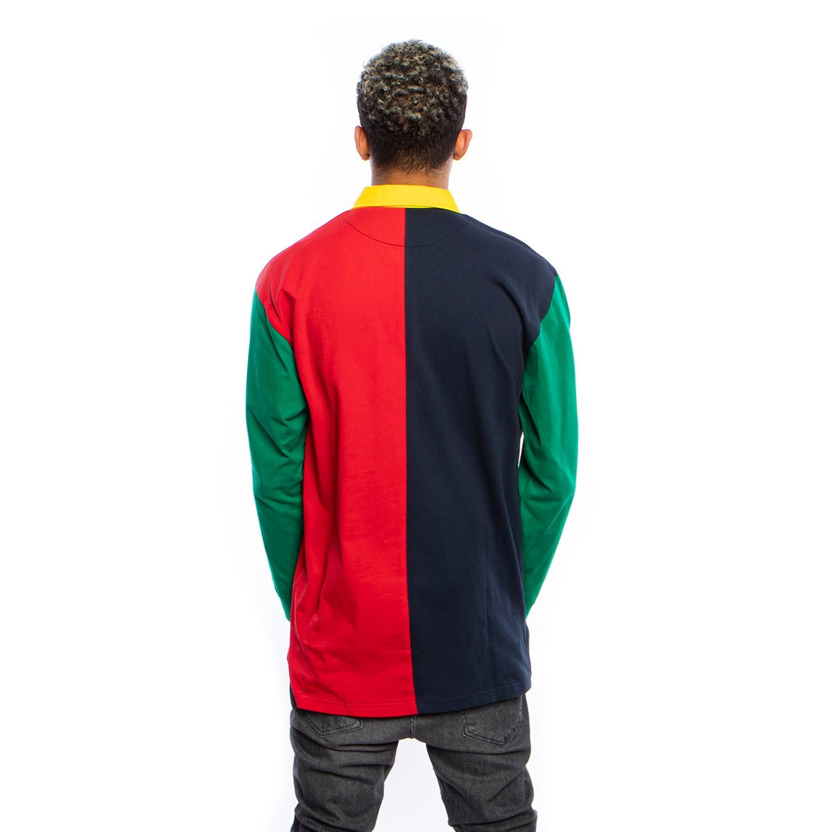 Karl Kani Longsleeve Retro Block Rugby Shirt red | Bludshop.com