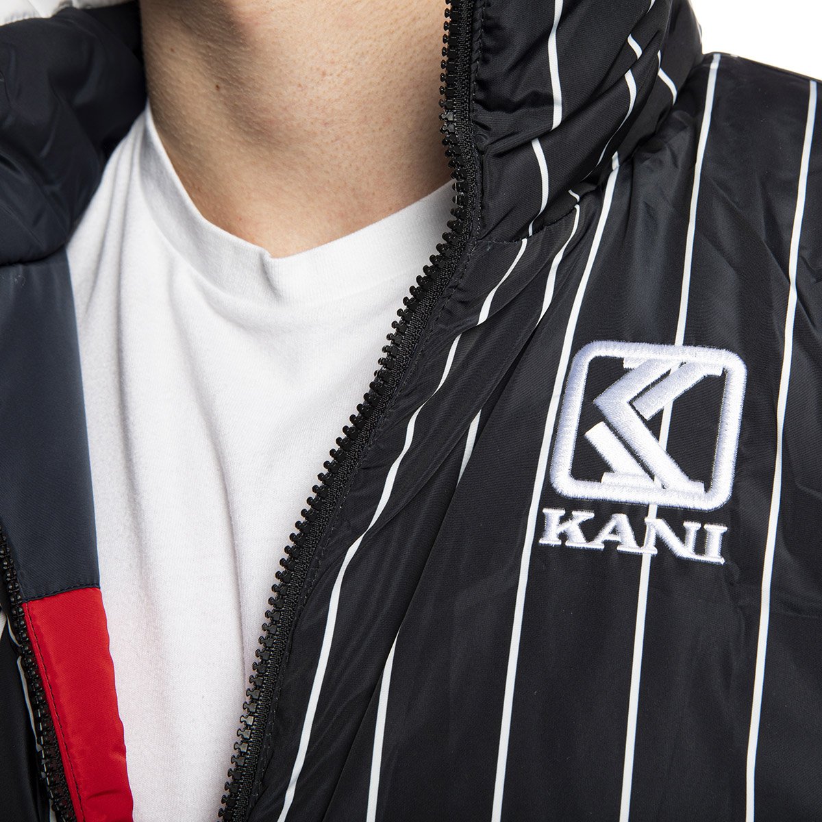 Karl Kani Retro Block Reversible Puffer Jacket navy/red | Bludshop.com