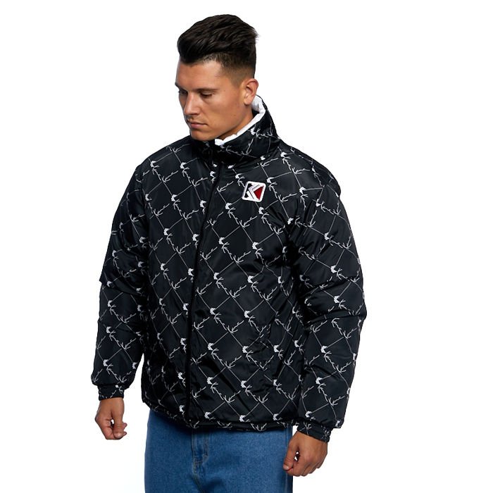 Shop Karl Kani Reversible Puffer Jacket KK-M-Q4-2019-28 black