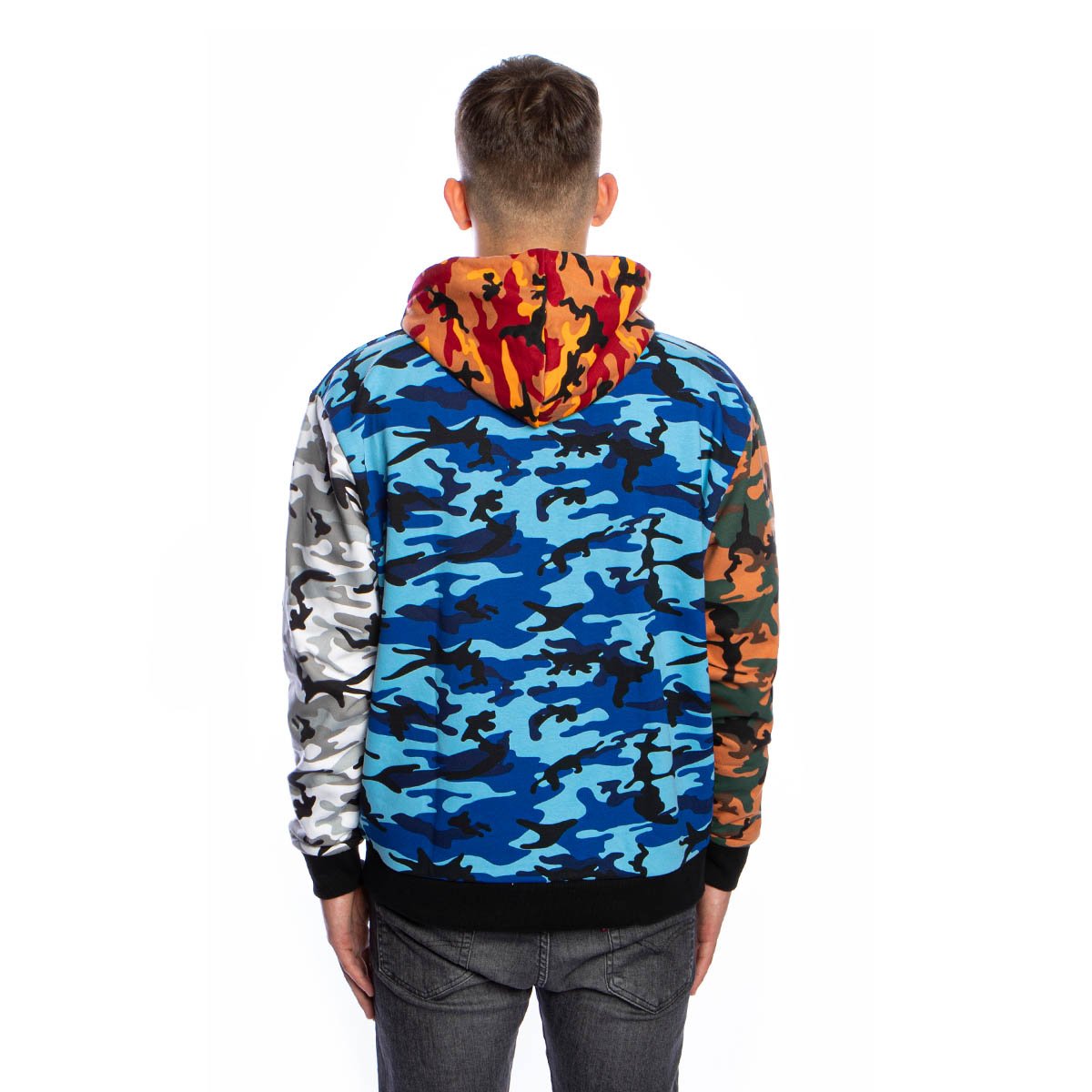 Karl Kani Sweatshirt Signature Block Camo Hoodie Multicolor Bludshop Com