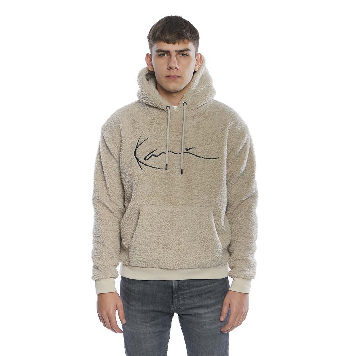 Karl Kani Sweatshirt Teddy Hoodie grey | Bludshop.com