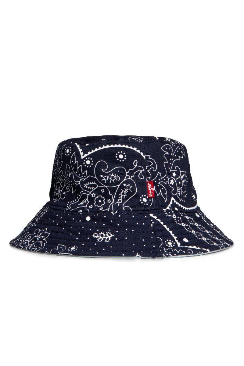 Levi's Reversible Bandana Bucket Hat navy 