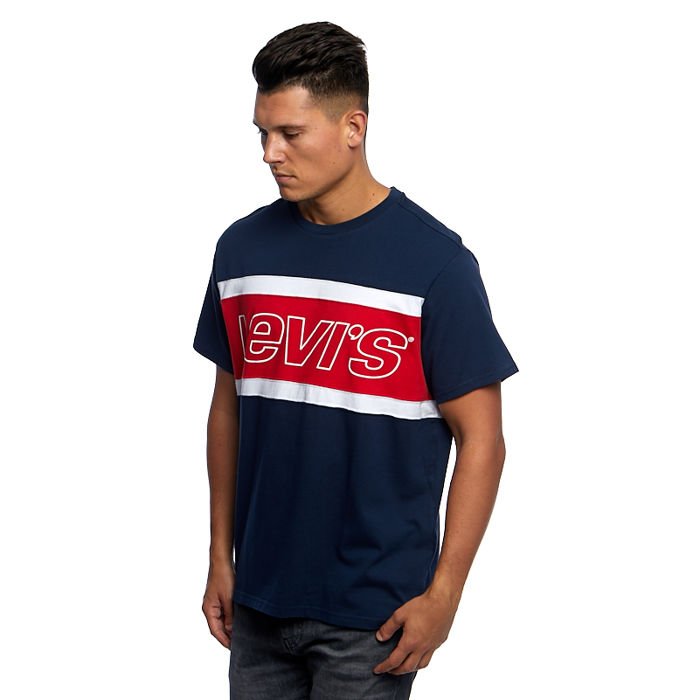 Levi's t-shirt Color Block Tee Jersey navy/red/white 