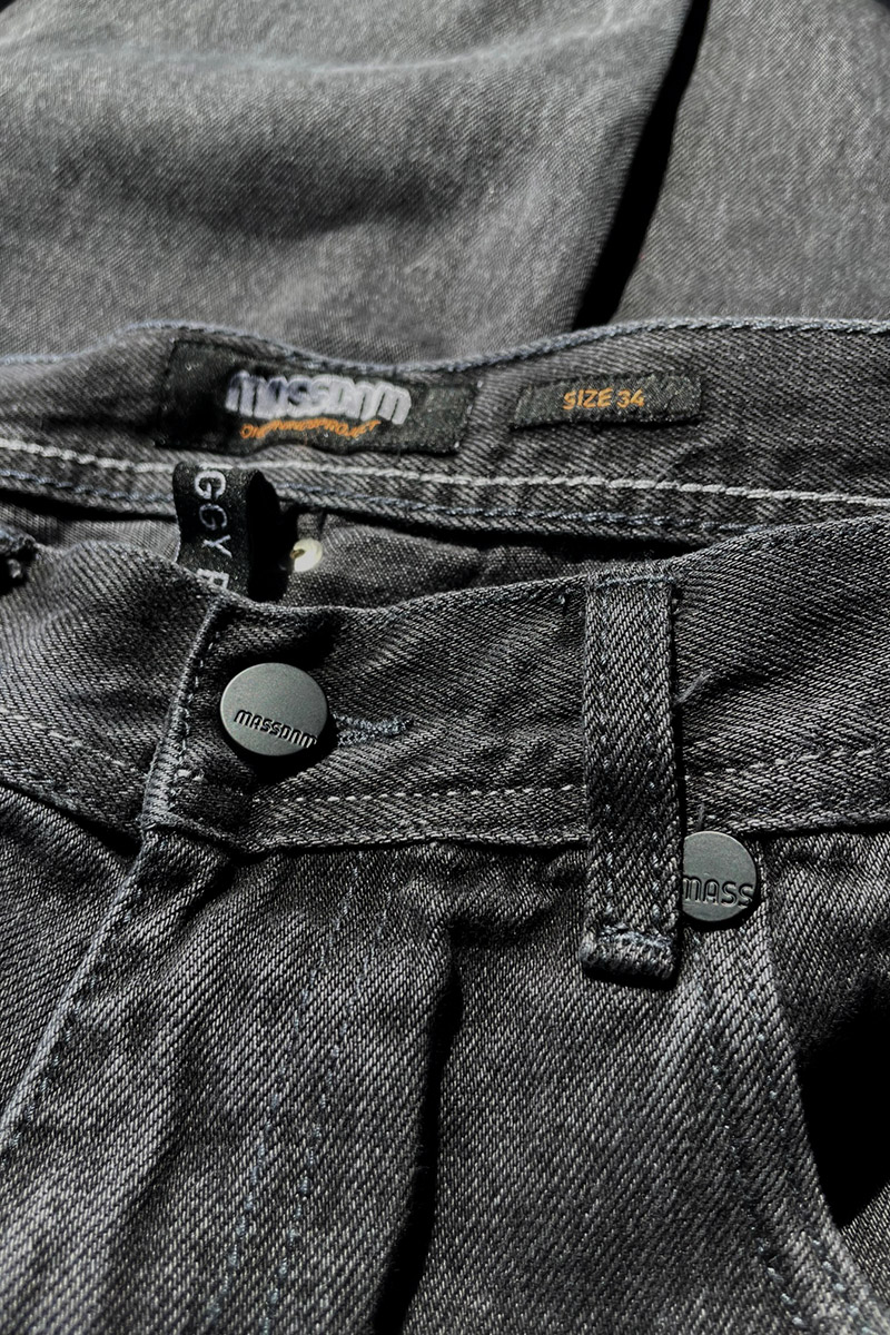 Mass Denim Jeans Craft Baggy Fit black washed