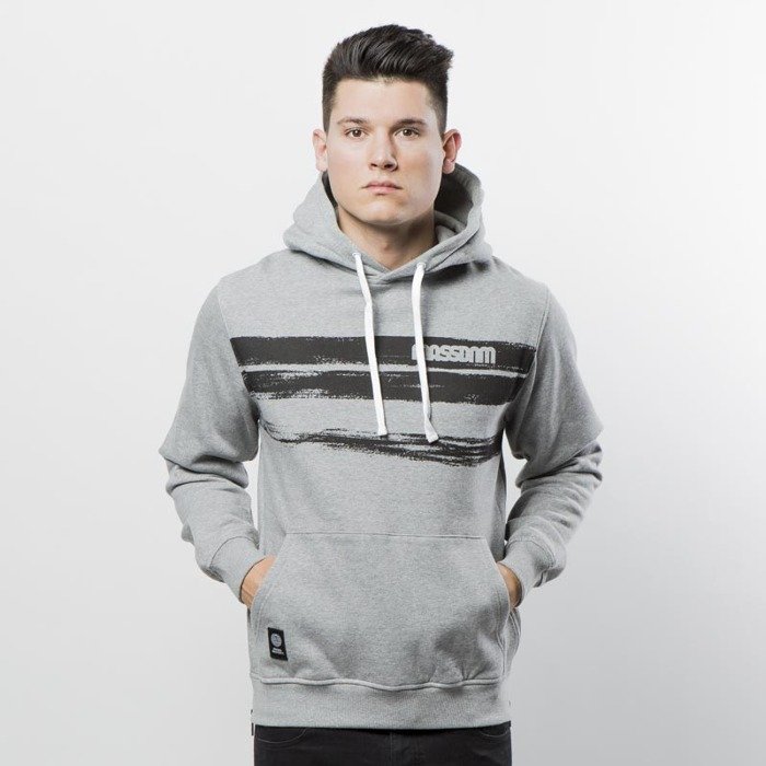 Mass Denim Sweatshirt Hoody Traces light heather grey | Bludshop.com
