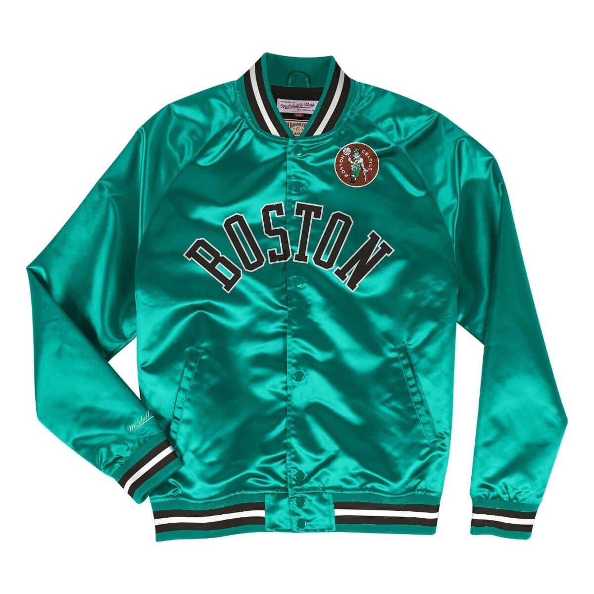 Mitchell Ness Boston Celtics Lightweight Satin Jacket green Bludshop