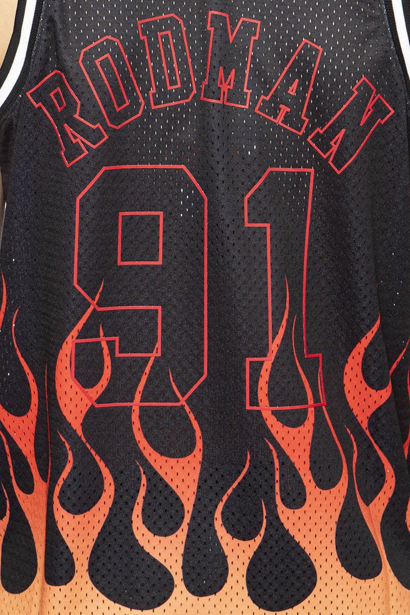 Mitchell & Ness x NBA Chicago Bulls Big Face 5.0 Black & RedBasketball Jersey