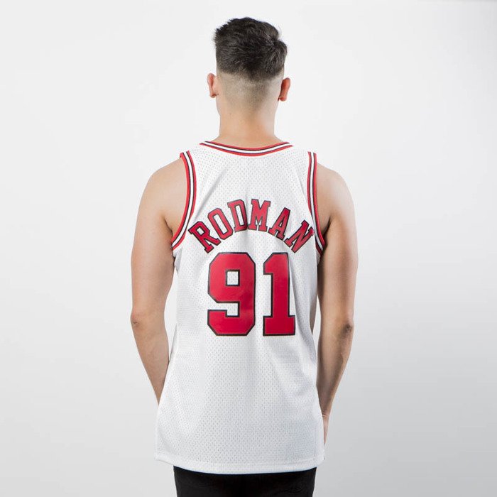 Mitchell & Ness Dennis Rodman Chicago Bulls #91 Off Court Swingman Jersey White - Size XL