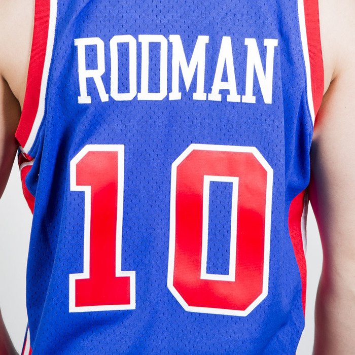 Mitchell & Ness Detroit Pistons #10 Dennis Rodman blue/red