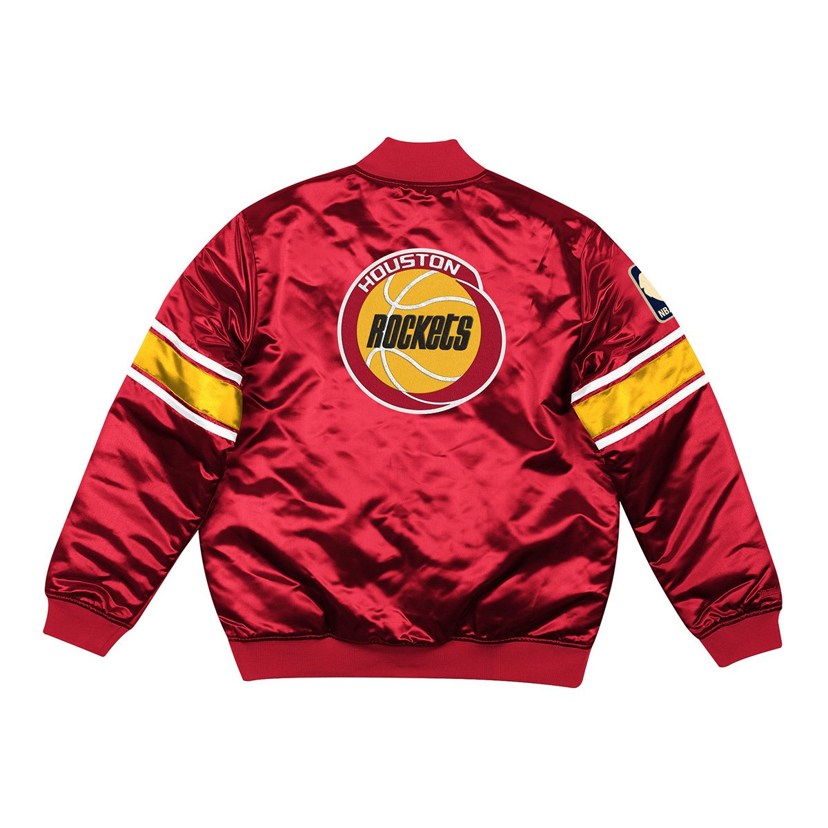 Mitchell Ness Houston Rockets scarlet Heavyweight Satin Jacket Bludshop