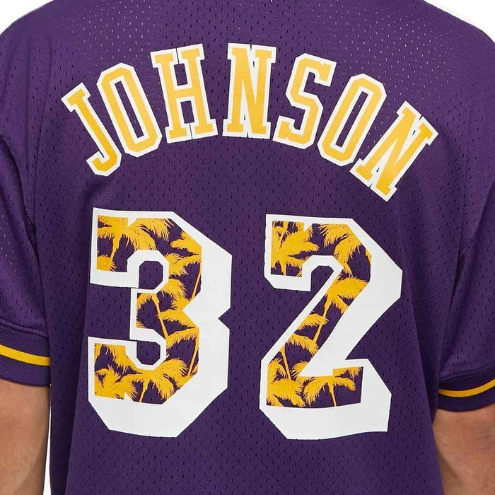 Name & Number Mesh Crewneck Los Angeles Lakers Magic Johnson