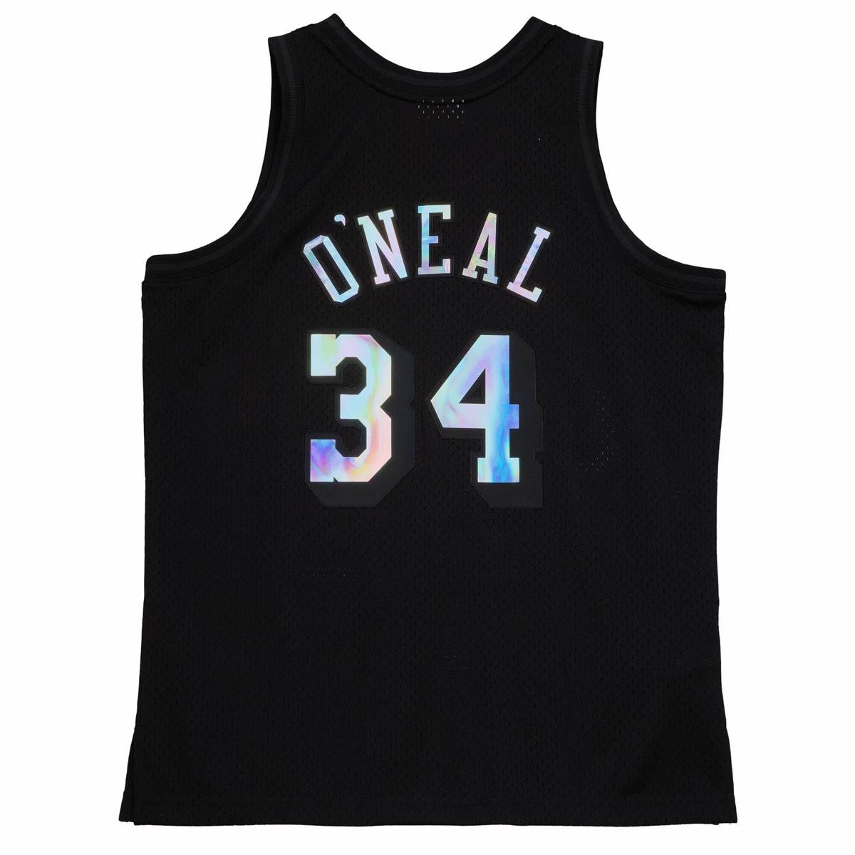 Mitchell & Ness Los Angeles Lakers #34 Shaquille O'Neal Iridescent Swingman Jersey  black