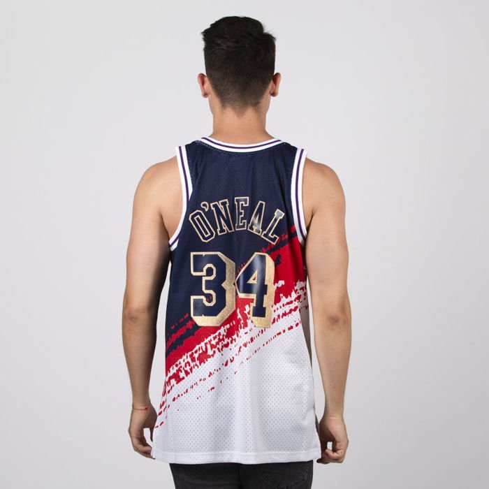 Mitchell & Ness Los Angeles Lakers #34 Shaquille O'Neal navy/red/white ...