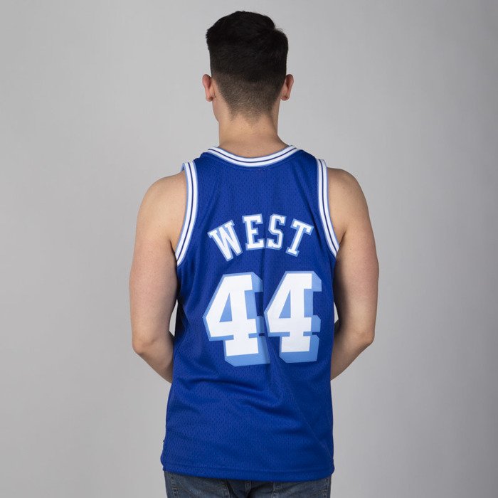  Mitchell & Ness Los Angeles Lakers Jerry West Throwback Road  Swingman Jersey Blue (Small) : Sports & Outdoors
