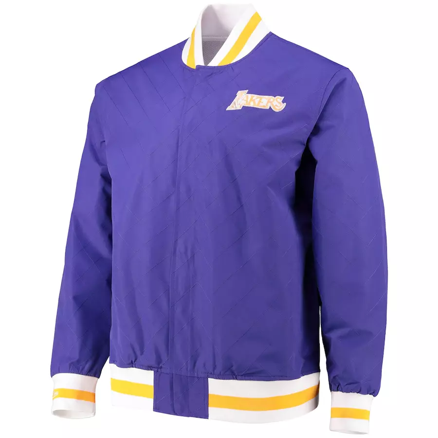 Purple and White Los Angeles Lakers Loyalty Varsity Jacket - HJacket