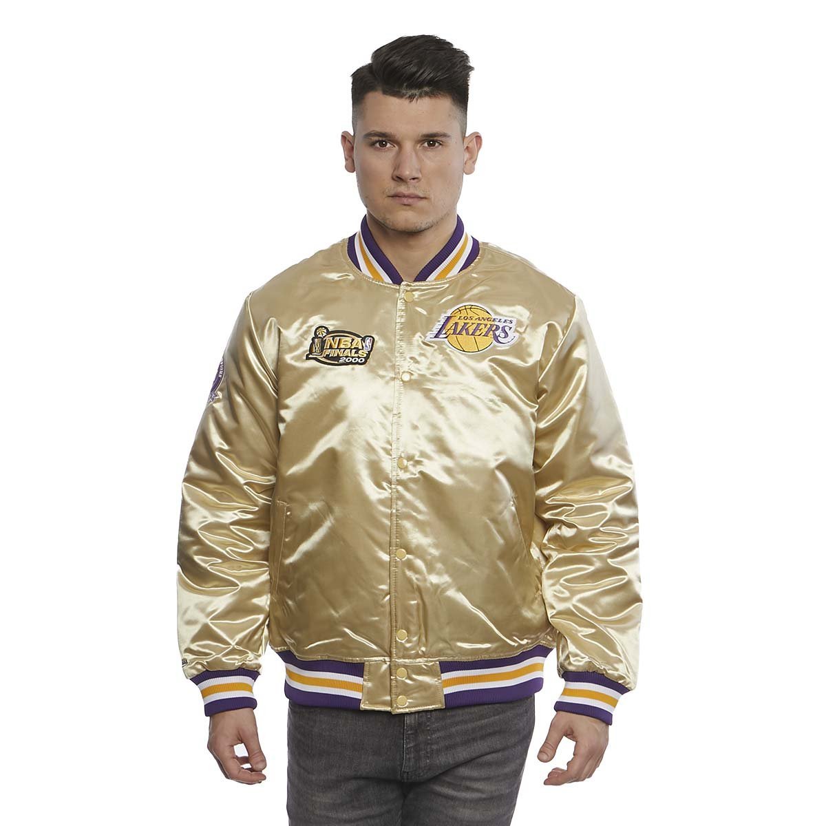 Mitchell & Ness Los Angeles Lakers Jacket beige Championship Satin ...