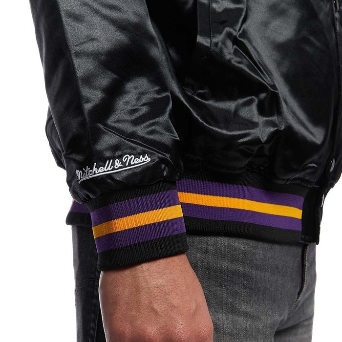 MITCHELL & NESS Los Angels Lakers Lightweight Satin Jacket  STJKMG18013-LALBLCK1 - Karmaloop