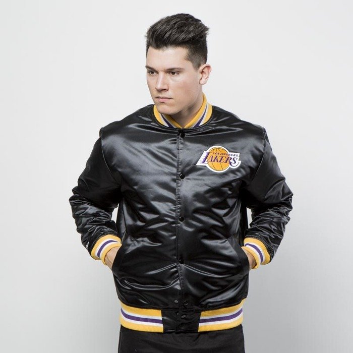 mitchell and ness lakers satin jacket