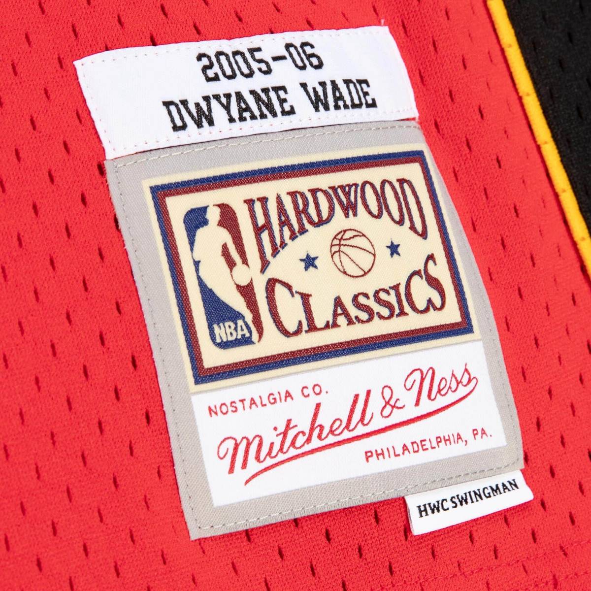 Mitchell & Ness Youth Miami Heat Dwyane Wade #3 Red Swingman Jersey, Boys', Small