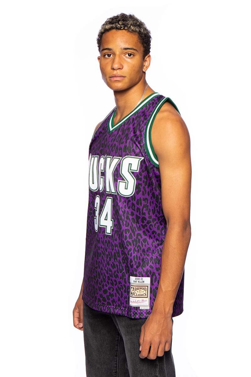 Mitchell & Ness Swingman Milwaukee Bucks Road 2000-01 Ray Allen Jersey, Purple