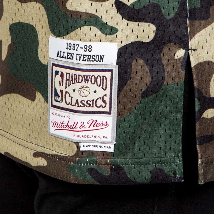 Mitchell and Ness swingman jersey Camo QS Philadelphia 76ers - Allen Iverson  woodland camo Allen Iverson