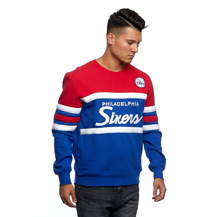 Mitchell & Ness Philadelphia 76ers Head Coach Crew Neck Sweatshirt