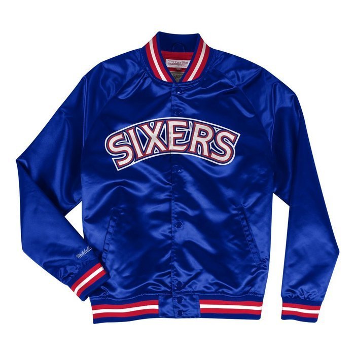 Mitchell & Ness Philadelphia 76ers Jacket royal Lightweight Satin ...