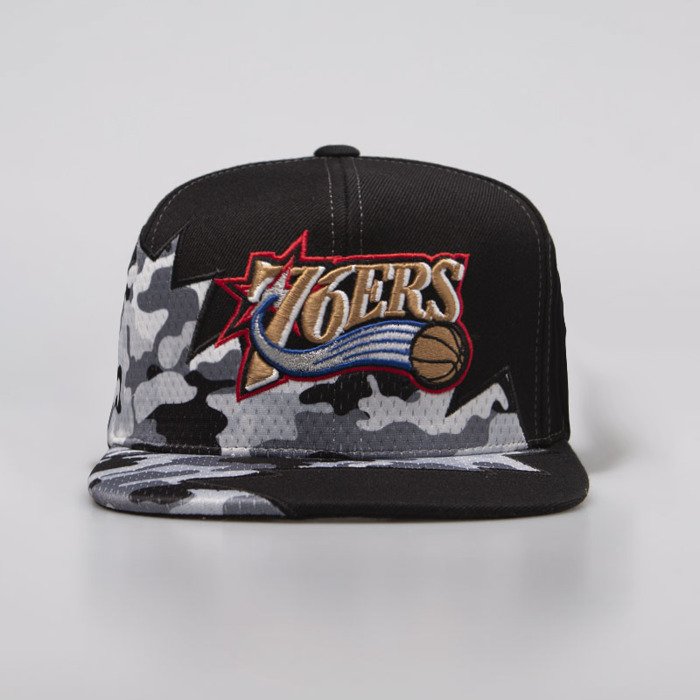 Mitchell Ness Philadelphia 76ers Snapback Cap Black Squadra Snapback Bludshop Com