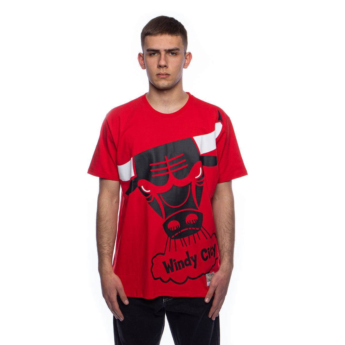 Mitchell & Ness T-shirt Chicago Bulls red Big Face | Bludshop.com